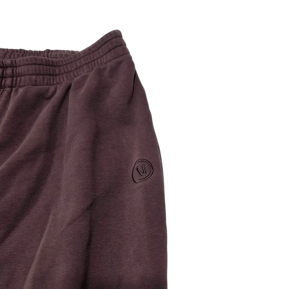 Vuori Sweatpants Womens L Purple Wide Leg Slit Hem Cotton Blend Joggers Plum‎